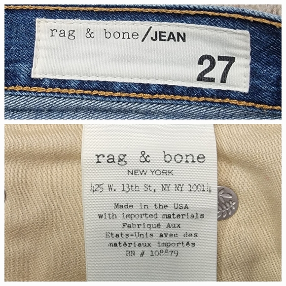 RAG & BONE CUTOFF JOHNNY DENIM SHORTS, SIZE 27 - Picture 4 of 8